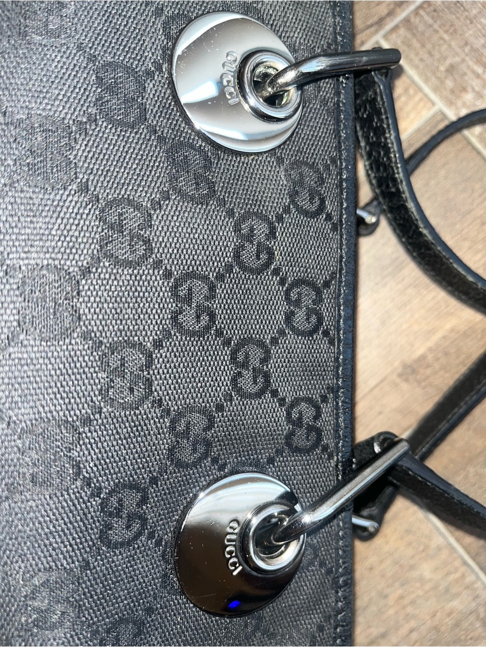 Gucci Black Monogram GG Canvas Mini Eclipse Tote Bag - Picture 8 of 9